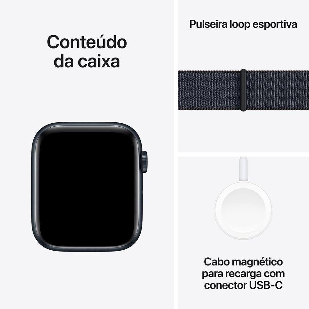 Apple Watch SE GPS • Caixa estelar de alumínio – 40 mm • Pulseira esportiva estelar – P/M - Imagem 11