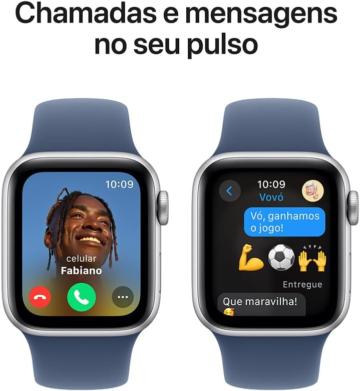 Apple Watch SE GPS • Caixa estelar de alumínio – 40 mm • Pulseira esportiva estelar – P/M - Imagem 14