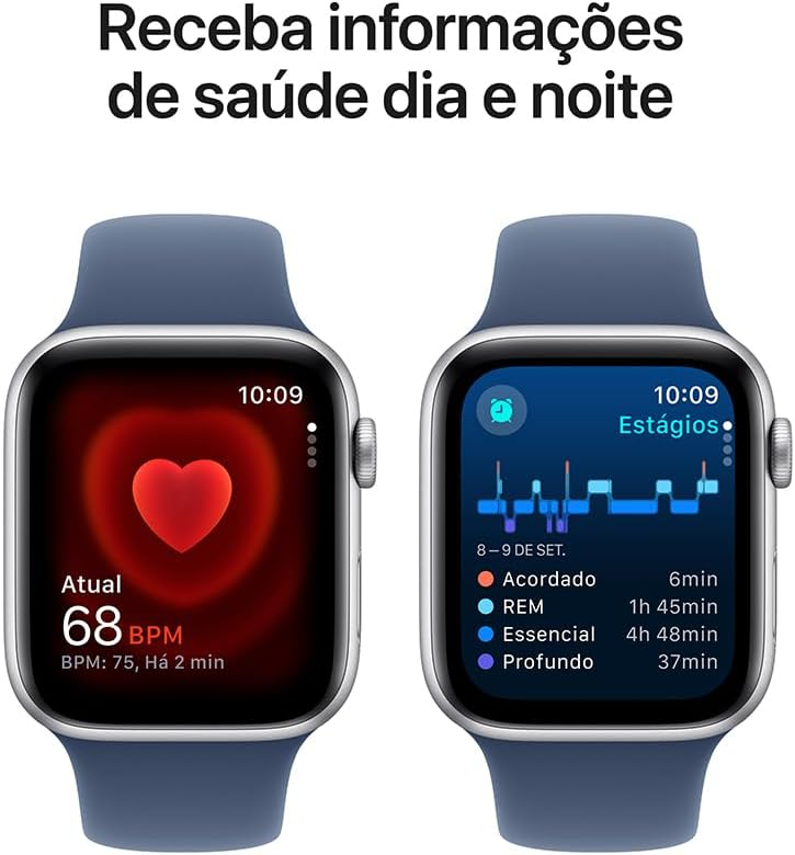 Apple Watch SE GPS • Caixa estelar de alumínio – 40 mm • Pulseira esportiva estelar – P/M - Imagem 20