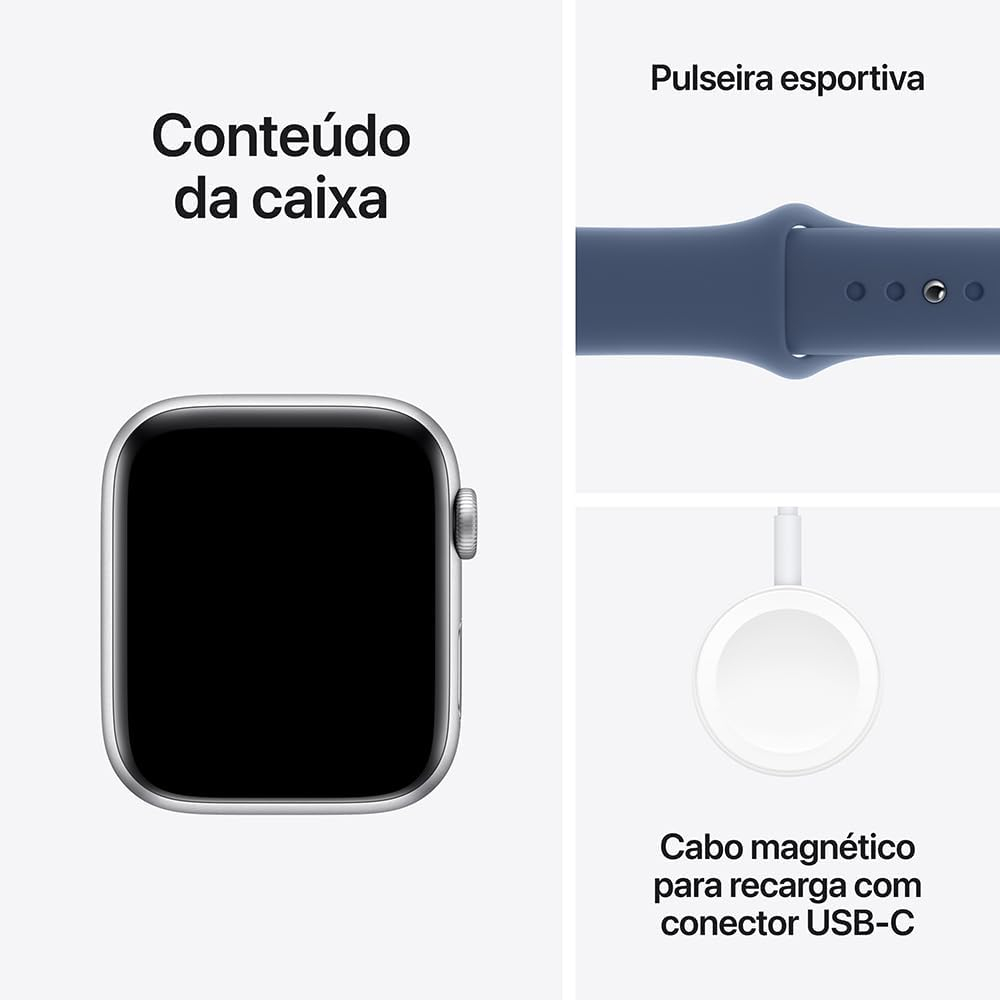 Apple Watch SE GPS • Caixa estelar de alumínio – 40 mm • Pulseira esportiva estelar – P/M - Imagem 21