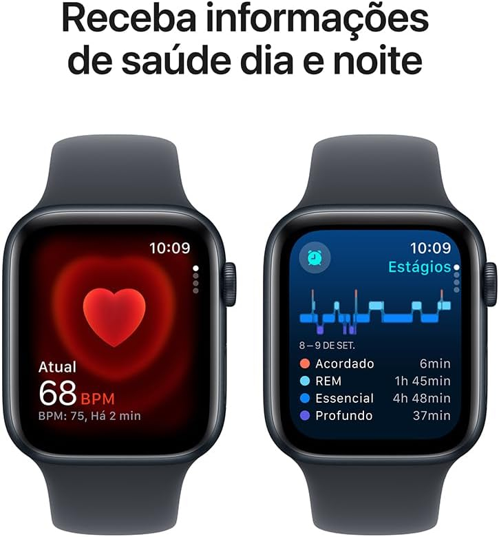 Apple Watch SE GPS • Caixa estelar de alumínio – 40 mm • Pulseira esportiva estelar – P/M - Imagem 25
