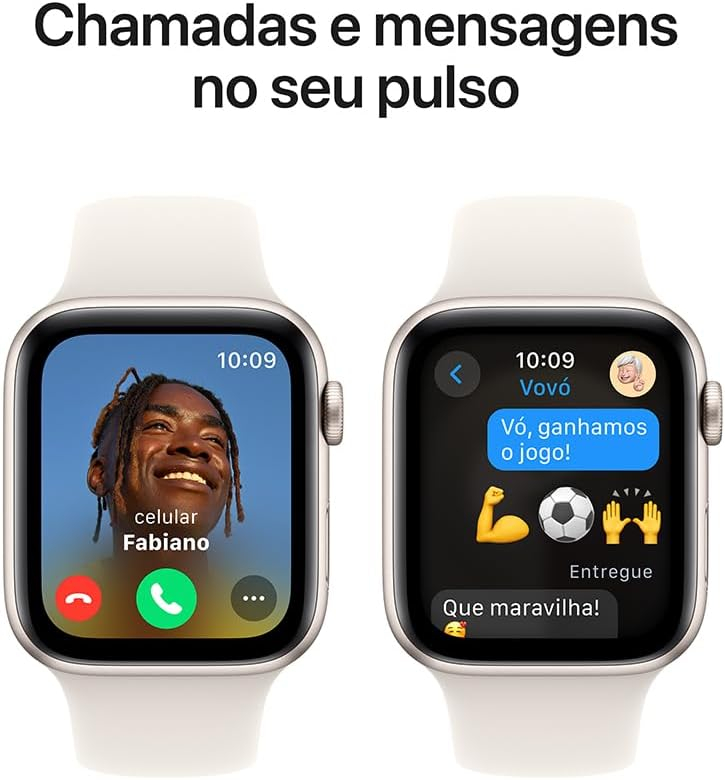 Apple Watch SE GPS • Caixa estelar de alumínio – 40 mm • Pulseira esportiva estelar – P/M - Imagem 34