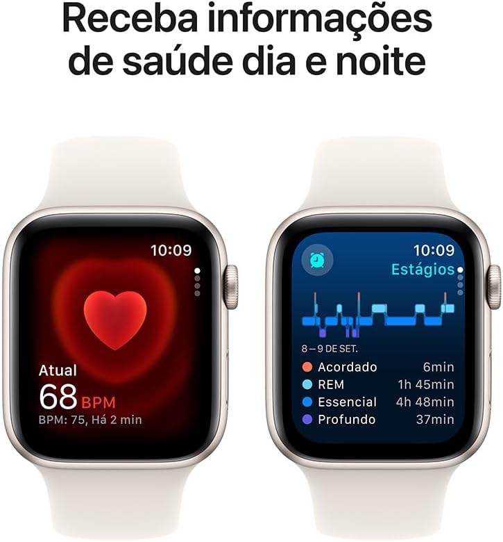Apple Watch SE GPS • Caixa estelar de alumínio – 40 mm • Pulseira esportiva estelar – P/M - Imagem 35